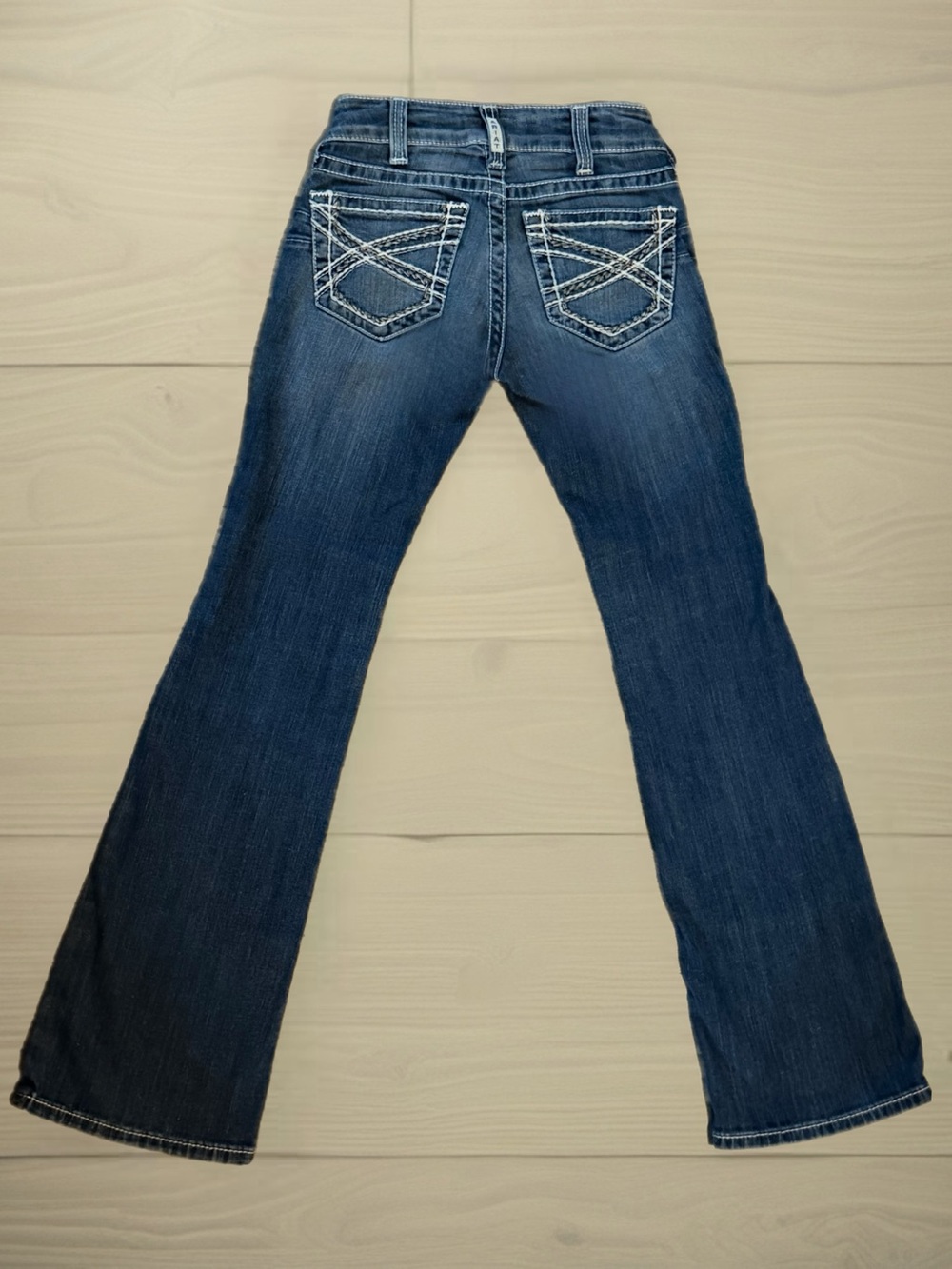 Ariat R.E.A.L. Denim Low Rise Boot Cut Jeans Women’s Size 24R Dark Wash Western - Picture 6 of 9